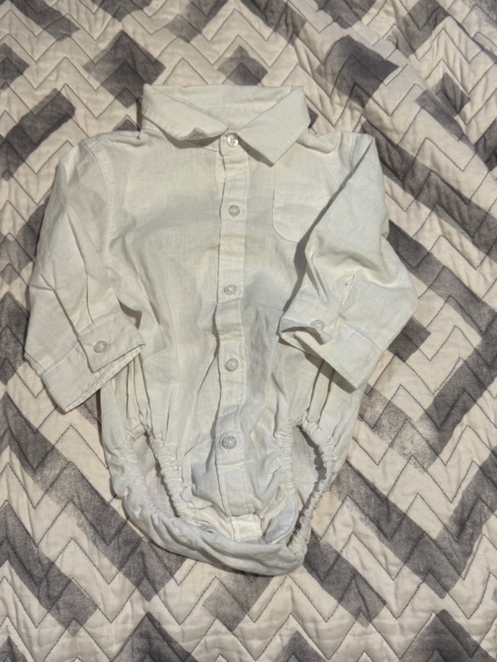 Janie and Jack White Button-Front Baby Onesie